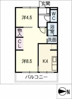 第一グリーンハイツ【2階】の間取り