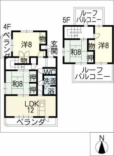 レジーナマルフク【4階】の間取り