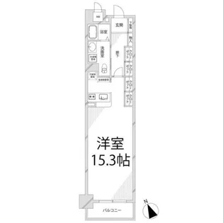 キャッスルコート西新町【307号室】の間取り