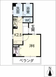 サン・あつた【2階】の間取り