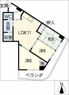 サンヒルズ松和花壇【2階】の間取り