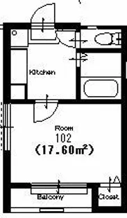 アソシア堀田【1階】の間取り