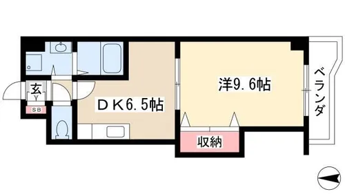 レジデンス黒龍【3階】の間取り