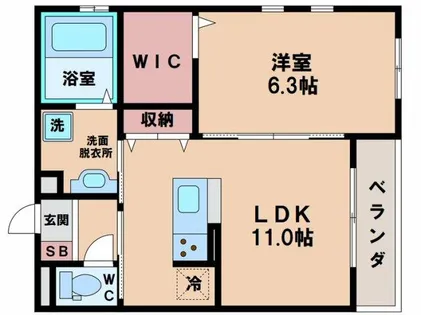 レジデンシアABICO【1階】の間取り