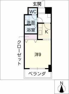 レジデンス新瀬戸【9階】の間取り