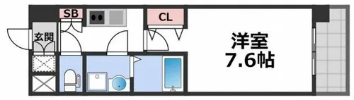 CASSIA高井田NorthCourt【9階】の間取り