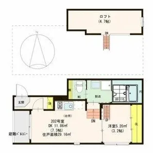 アーバンレジデンス北田辺【2階】の間取り