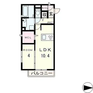 滋賀県大津市松山町【アパート】の間取り