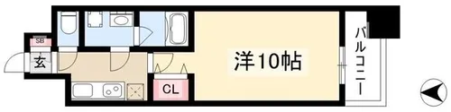 ヴィルクレア桜山【6階】の間取り