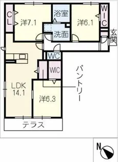 プロフーモ【1階】の間取り