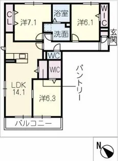 プロフーモ【2階】の間取り