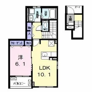ハピネス【2階】の間取り