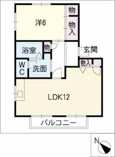 1LDKの間取り画像