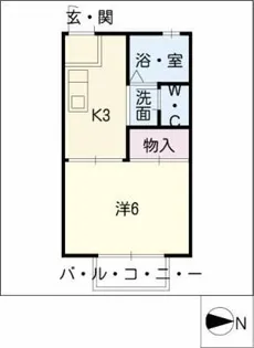 ハイツ裕望【2階】の間取り