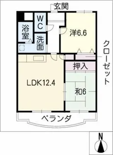 アビタシオン一番【5階】の間取り