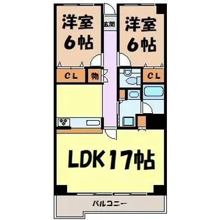 ビラ三秀山中【4階】の間取り