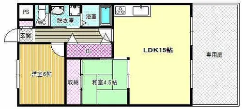 ウッドファイブⅡ【1階】の間取り