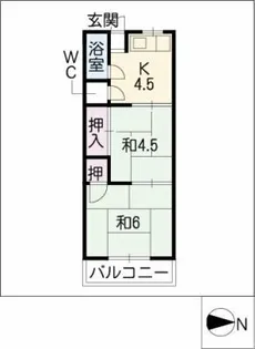 ハセ川荘【2階】の間取り