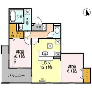 兵庫県西宮市上甲子園4丁目【マンション】の間取り