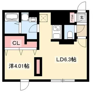 Branche覚王山Ⅱ【0402号室】の間取り