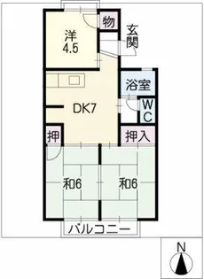 ジュネスマルフク C棟【2階】の間取り