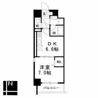 プレスティ則武【0601号室】の間取り