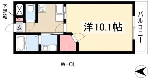 KⅡ-OKASAN B.参番館【402号室】の間取り