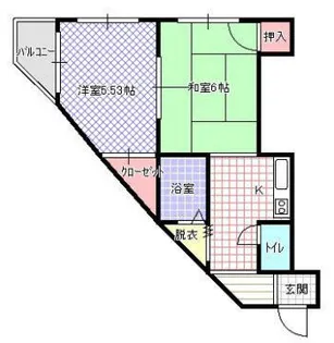 赤井マンション香里【306号室】の間取り