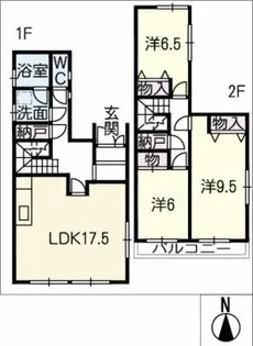 愛知県名古屋市中川区中島新町4丁目【一戸建】の間取り