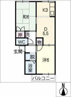ツインハイム B棟【1階】の間取り