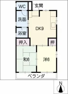 サンハイツ中村【3階】の間取り