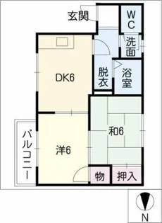 リバーサイドハイツ【2階】の間取り
