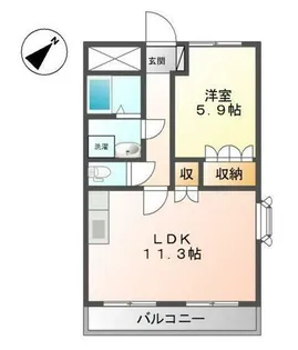 ミルフィオリII【2階】の間取り