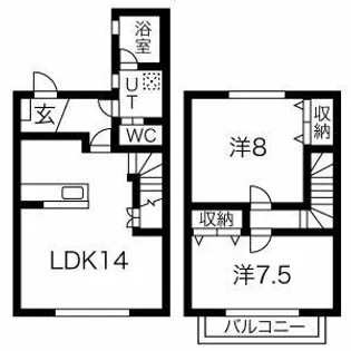 Green Court社が丘(グリーンコートヤシロガオカ)【B-2号室】の間取り