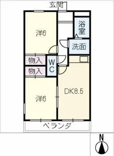 サンヨコカワ【1階】の間取り