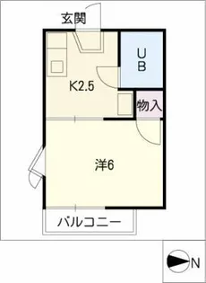 ジュネス幸川【2階】の間取り