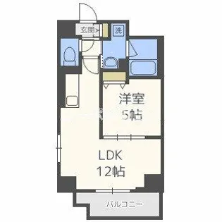 ノーブルスクエア新町【7階】の間取り