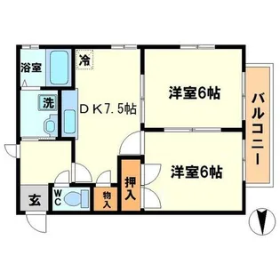 キャロット北白川II【2階】の間取り