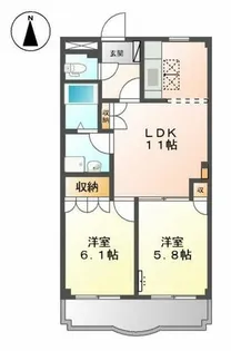 マンションソレイユ【1階】の間取り