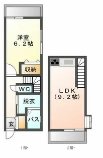グランドハイツ大牟田駅南【007号室】の間取り