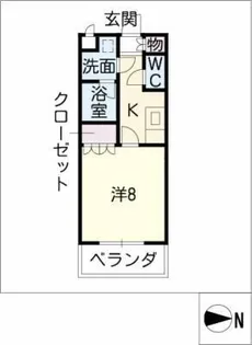 アクシス白山【1階】の間取り