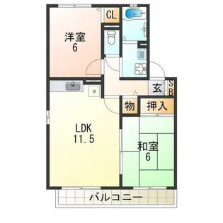 サンハイム ヴィレッジ【1階】の間取り