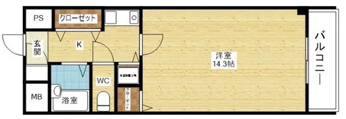 ユニバーサルマンション【2階】の間取り