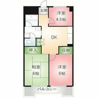 ロンシャン金山【4階】の間取り