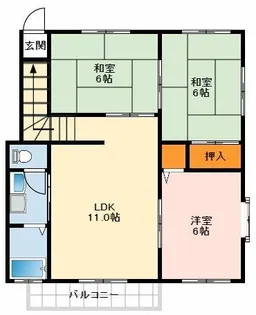 メゾン津々山台B棟【2階】の間取り