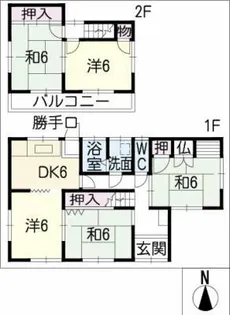 愛知県知多市大興寺字丹波脇【一戸建】の間取り