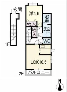 ディアコート【2階】の間取り
