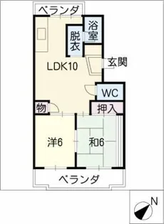 シーバハイツ【4階】の間取り