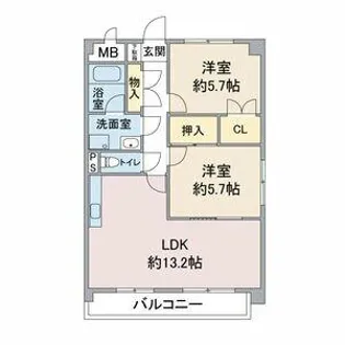 エンドール吉根【3A号室】の間取り