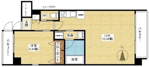 プレジオ江坂ROUGE【2階】の間取り